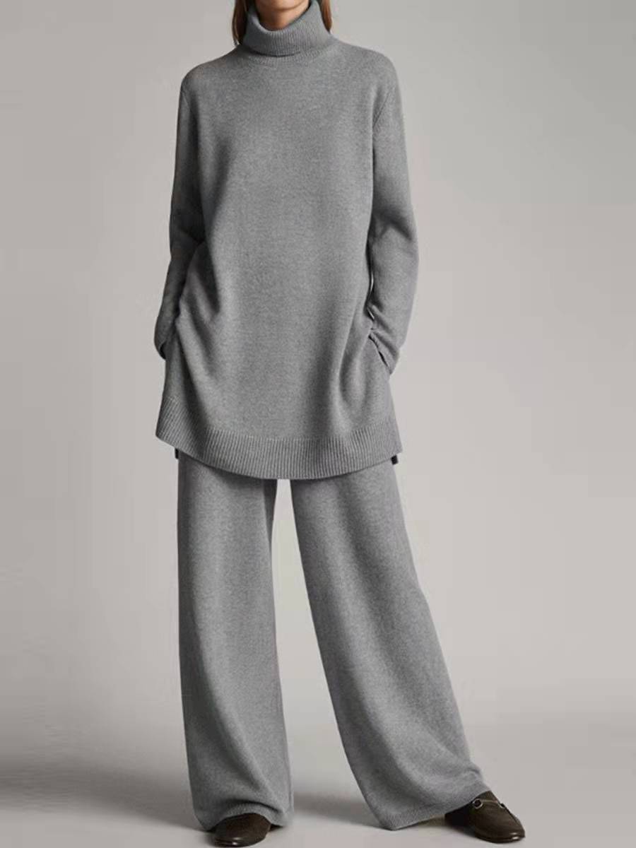 Matilda Sinclair | Ribbed Turtleneck Knit Co-Ord Set