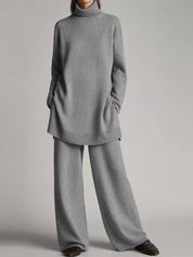 Matilda Sinclair | Ribbed Turtleneck Knit Co-Ord Set