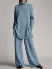 Matilda Sinclair | Ribbed Turtleneck Knit Co-Ord Set