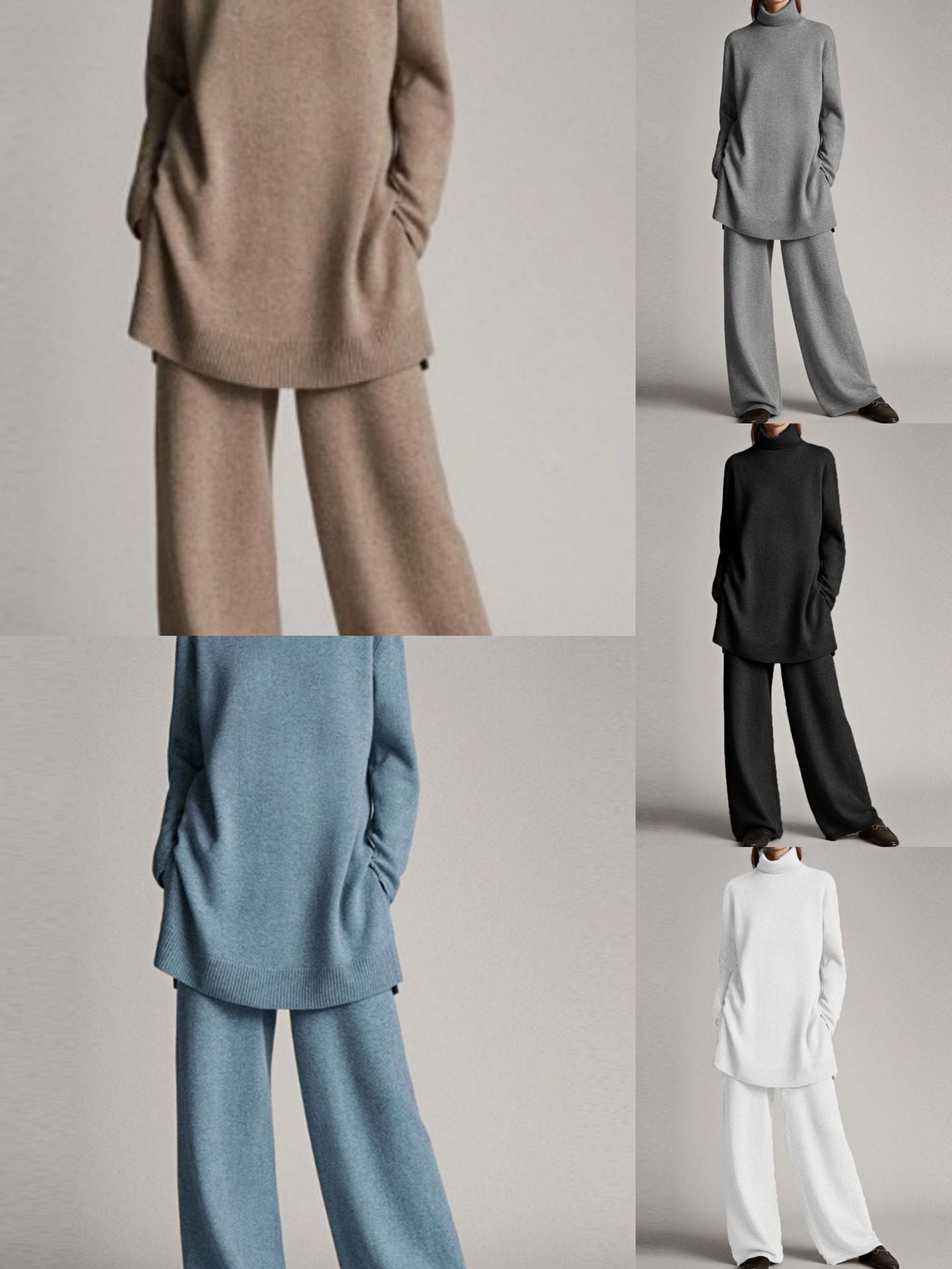 Matilda Sinclair | Ribbed Turtleneck Knit Co-Ord Set