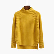 Daisy Hall | Ribbed Mock-Neck Knit Jumper