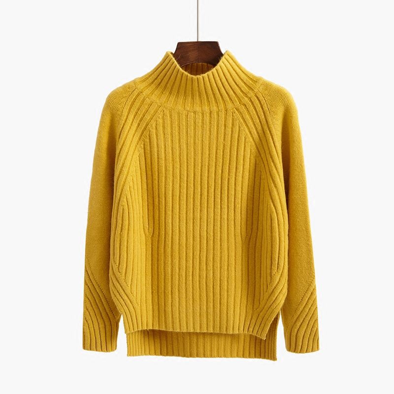 Daisy Hall | Ribbed Mock-Neck Knit Jumper