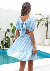 Rosalie Fenwick | Robe patineuse en mousseline à dos lacé