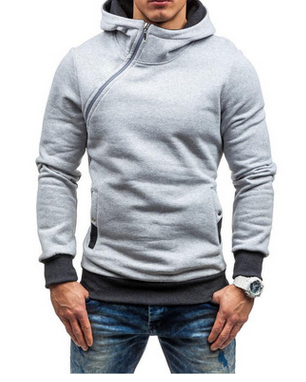 Percy Duffield | Oblique Zip Hoodie For Men