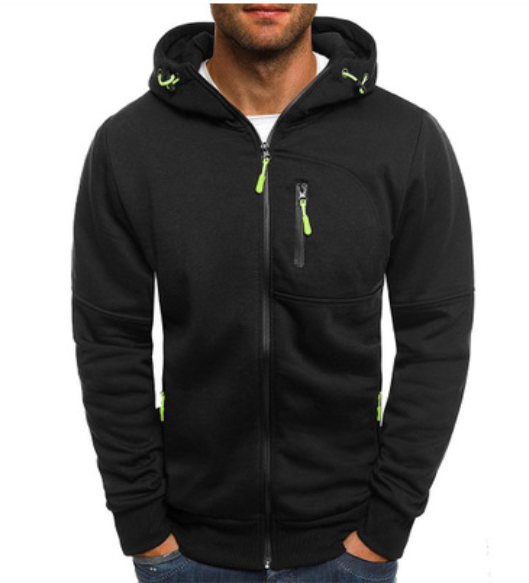 Edward Pritchard | Cotton Hoodie With Neon Zip Detail