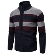 Graham Pearson | Striped Zip-Up Sweater For Men