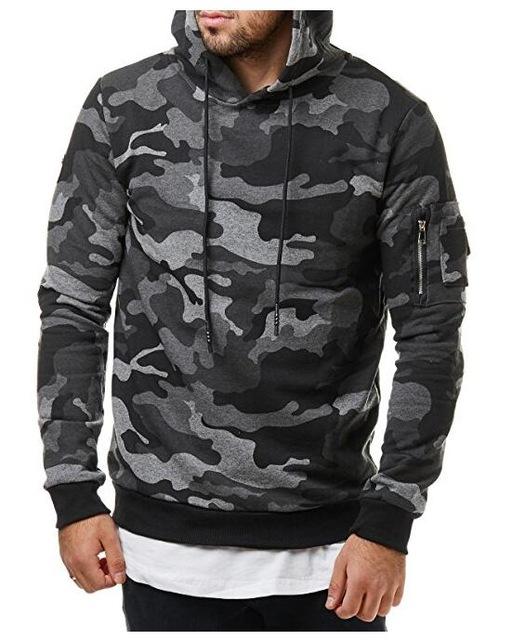 Graham Pierce | Camouflage Hoodie With Zip Pocket