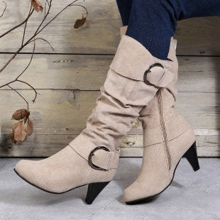 Beatrice Turner | Bottes montantes à boucle en daim