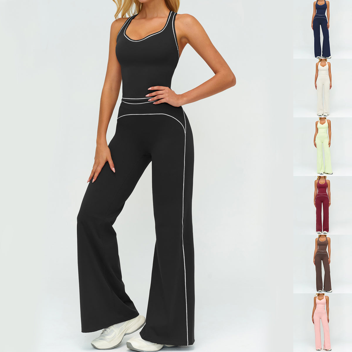 Paloma Whitmore | Wide-Leg Sportswear Set with Tank Top