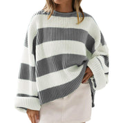 Sophie Lewis | Striped Batwing Sleeve Knit Sweater