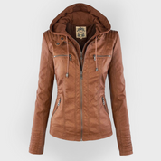 Marnie Ashcombe | Leather Jacket With Hood For Women