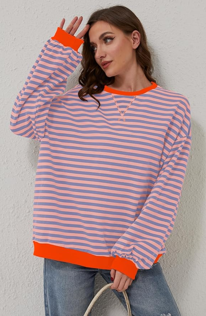 Josephine Jones | Sweter w paski z okrągłym dekoltem