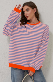 Josephine Jones | Sweter w paski z okrągłym dekoltem