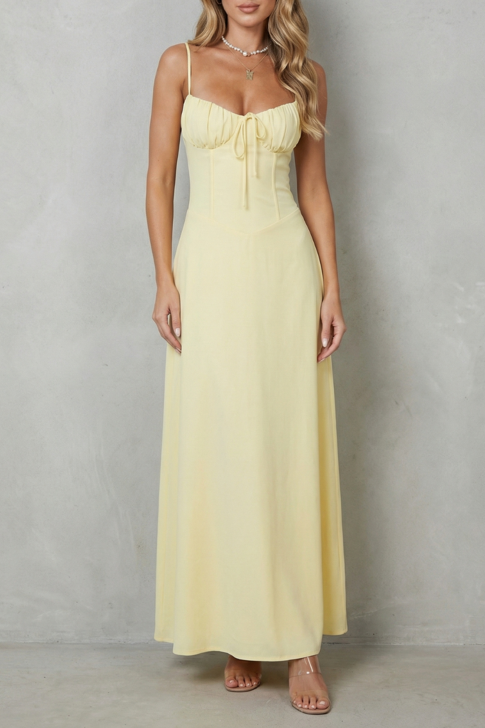 Cecily Hawthorne | Selena Soft Corset Charm Sleeveless Maxi Dress