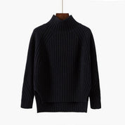 Daisy Hall | Ribbed Mock-Neck Knit Jumper