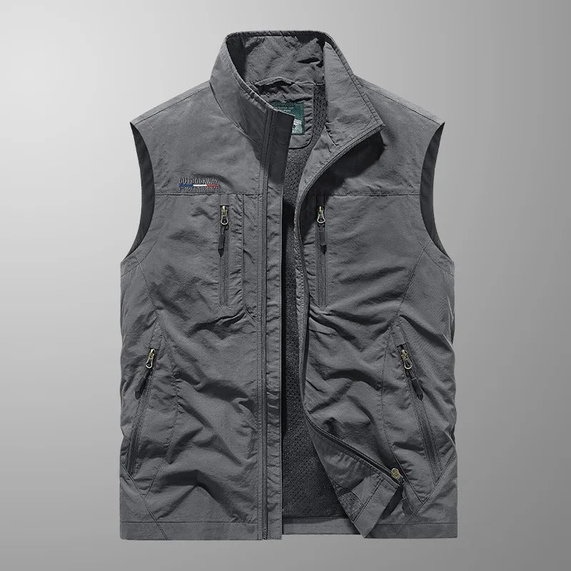 William Scott | Men's Multi-Pocket Outdoor Vest with Stand Collar