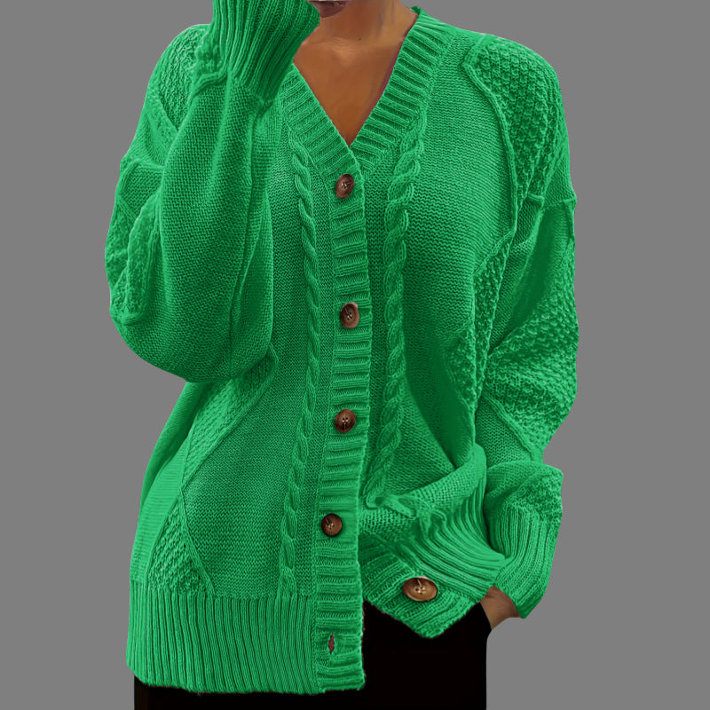 Imogen Wright | Cable-Knit Button Cardigan