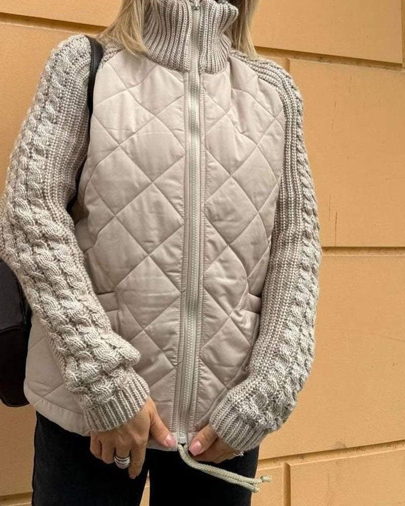 Cressida Allerton | Quilted Jacket With Knitted Sleeves