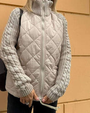 Cressida Allerton | Quilted Jacket With Knitted Sleeves