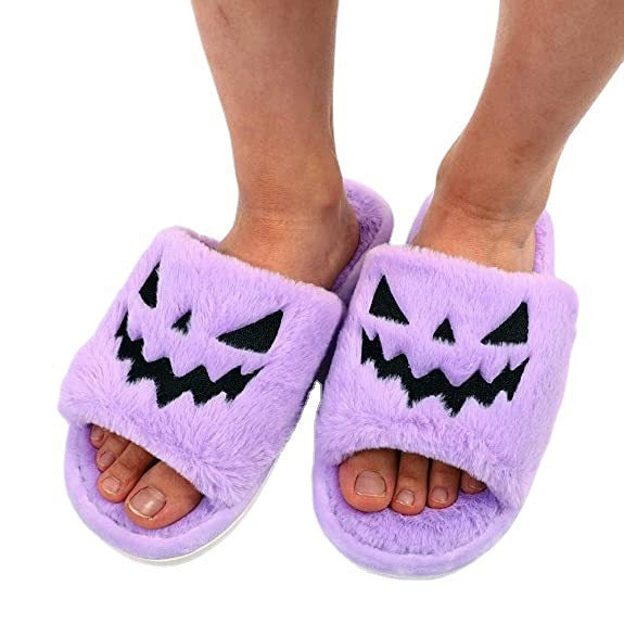 Creepy Cute | Pumpkin Halloween Slippers For Women