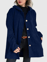 Veste à capuche en velours côtelé Marigold Fenton