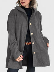 Veste à capuche en velours côtelé Marigold Fenton