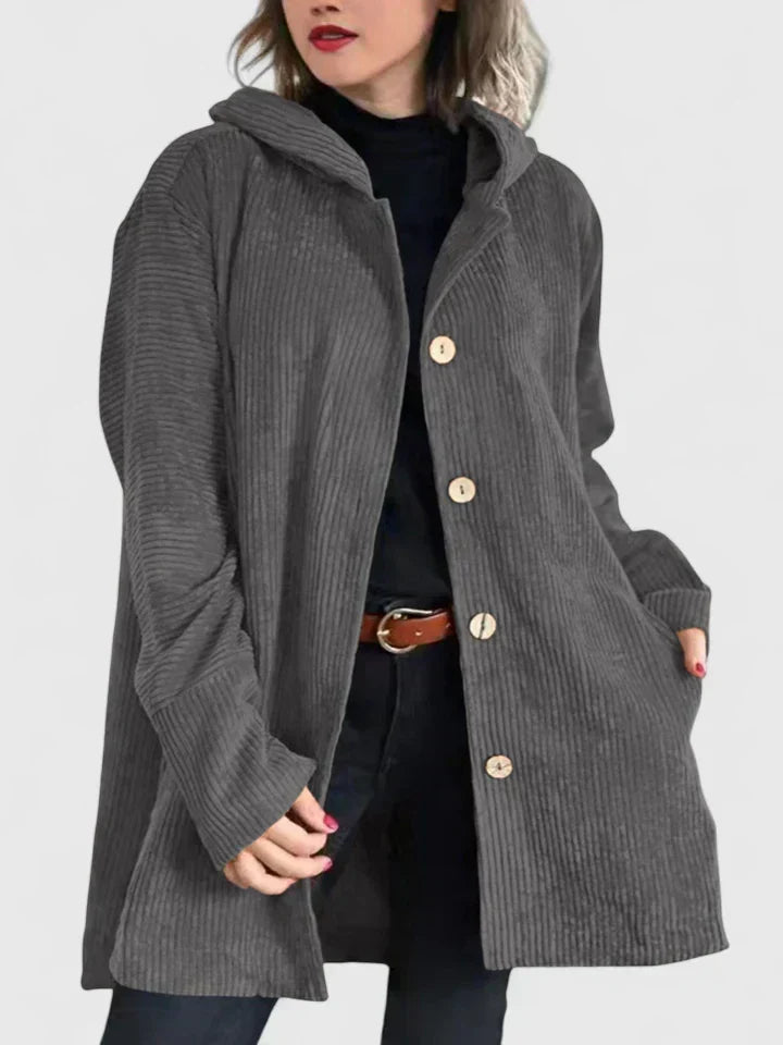 Veste à capuche en velours côtelé Marigold Fenton