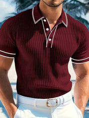 Sebastian Morris | Color-Blocked Short Sleeve Polo Shirt