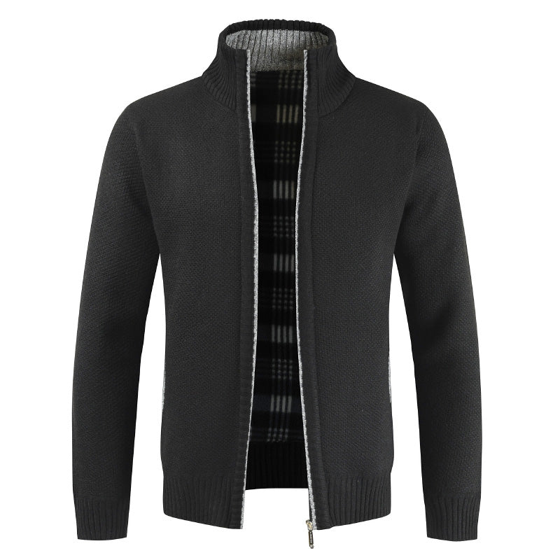 Clive Bannister | Fleece-Lined Zip Sweater With Stand Collar