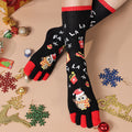 Merry Toes | Chaussettes de Noël rouges à motif de père Noël pour femmes