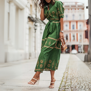 Harper Winsley | Floral Fit & Flare Midi Dress