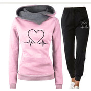 Grace Sullivan | Love Heart Print Tracksuit Set