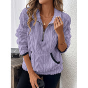 Rosie Thompson | Quarter-Zip Plush Fleece Pullover