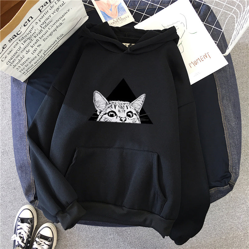 Florence Sedgwick | Cat Print Oversized Hoodie