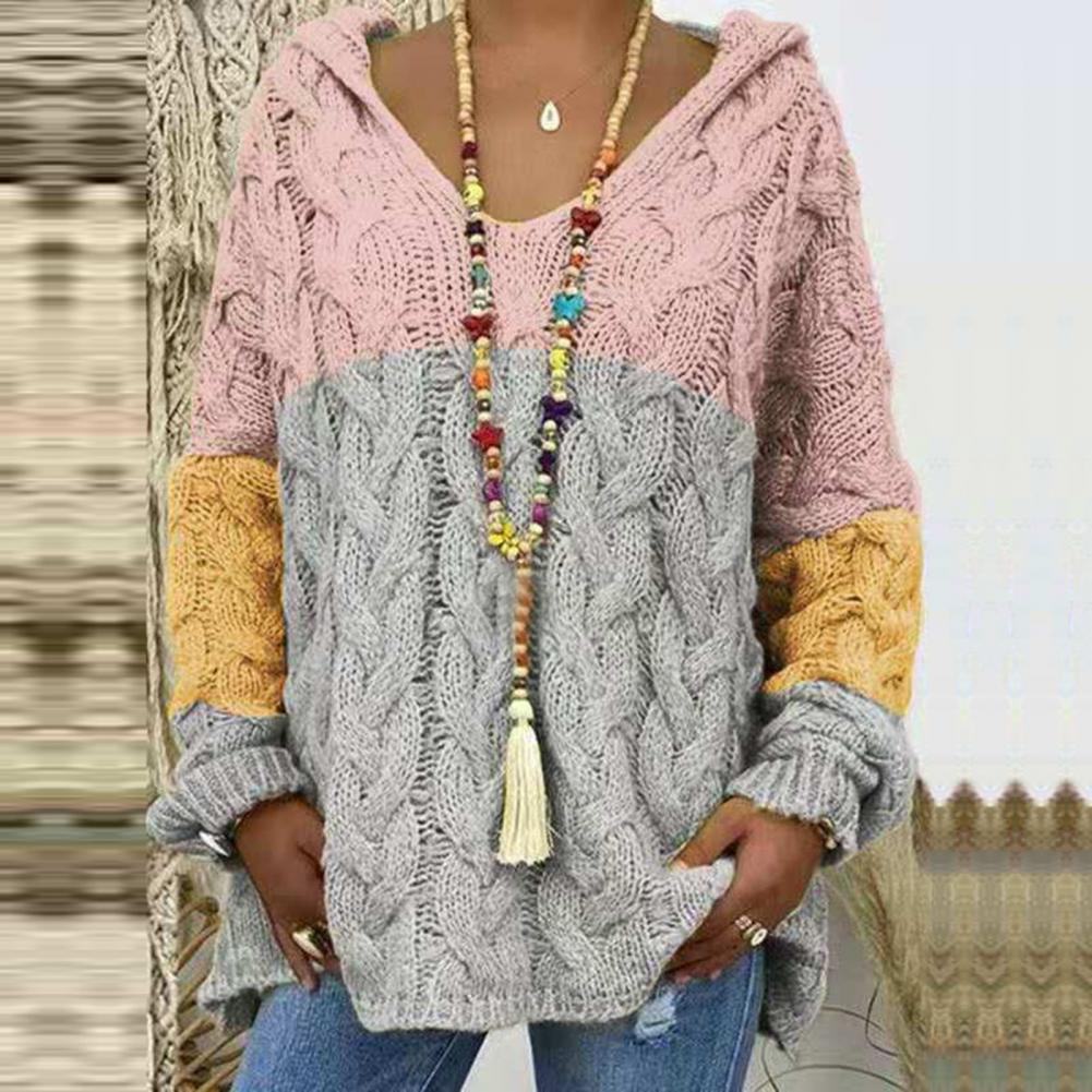 Martha Sheldon | Colour-Block Cable Knit Hoodie