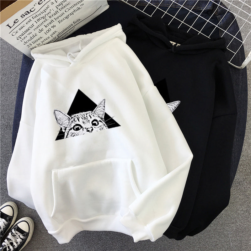 Florence Sedgwick | Cat Print Oversized Hoodie