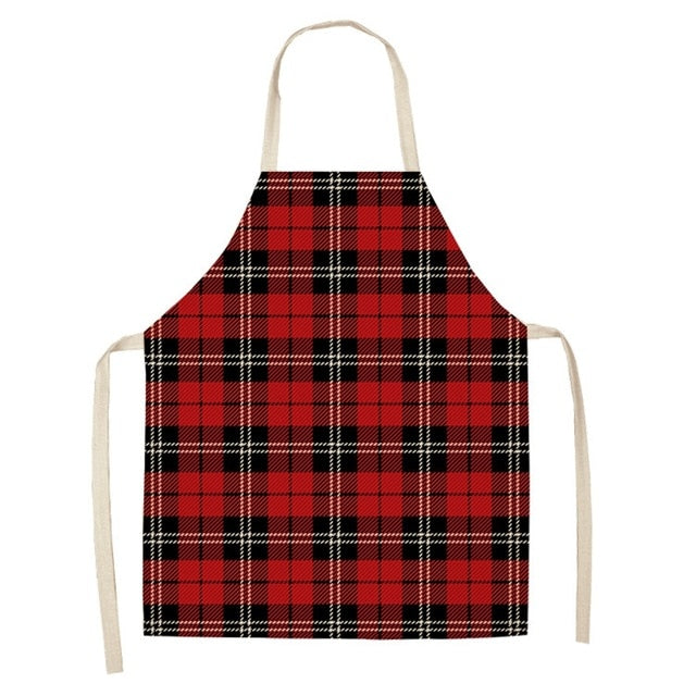 Tablier de Noël rouge à carreaux buffalo Merry Hearth pour femmes