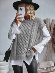 Tabitha Wood | Cozy Cable-Knit Sweater Vest