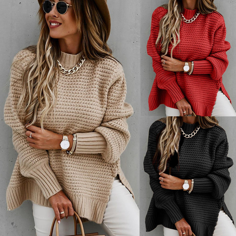 Matilda Stewart | Drawstring Side Slit Knit Sweater