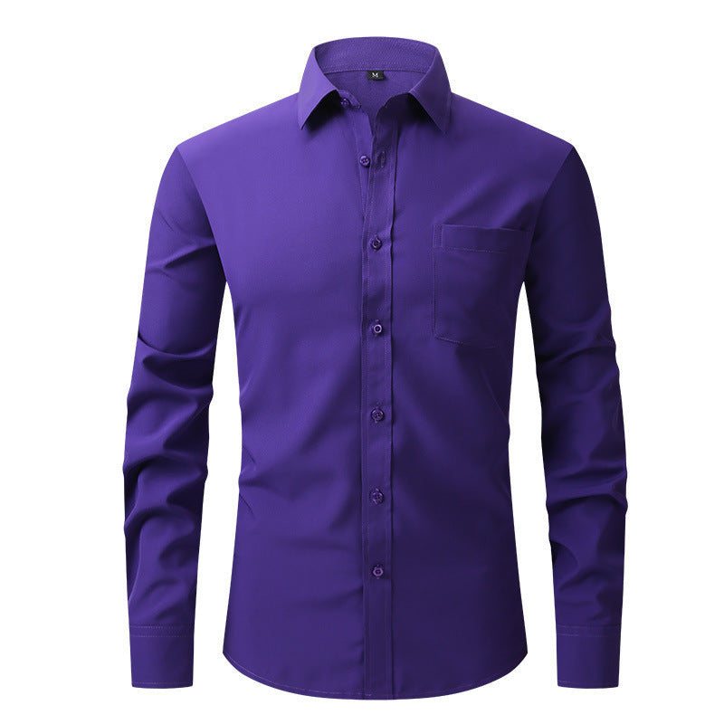 Sebastian Laurent | Chemise habillée classique pour homme | Essentiel Blanc ajusté