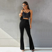 Isla Thompson | Ribbed Velvet Flare Trousers