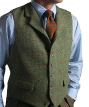 Reginald Ashford | Men's Plaid Tweed Gilet – Heritage Herringbone