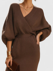 Robe pull-over portefeuille Millicent Hawthorne avec manches évêque
