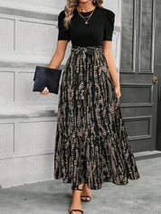 Cordelia Ashby | Robe midi à col rond et imprimé floral