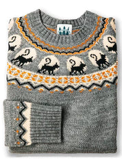 Sylvia Ashdown | Pull en maille jacquard Fair Isle pomme