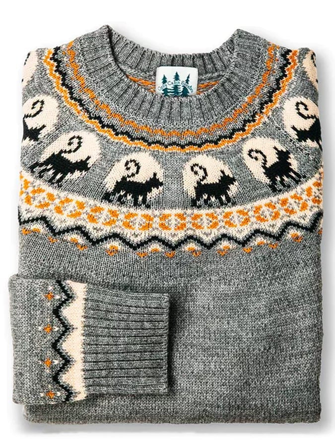Sylvia Ashdown | Pull en maille jacquard Fair Isle pomme