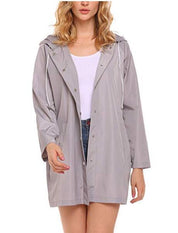 Florence Hughes | Hooded Raincoat in Classic Black