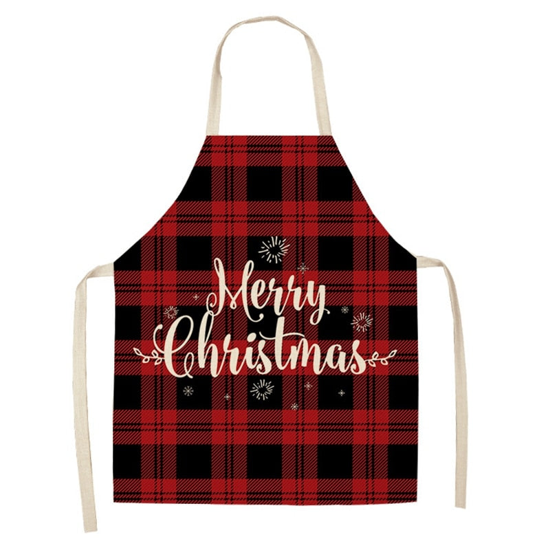 Tablier de Noël rouge à carreaux buffalo Merry Hearth pour femmes
