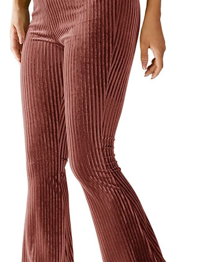 Isla Thompson | Ribbed Velvet Flare Trousers