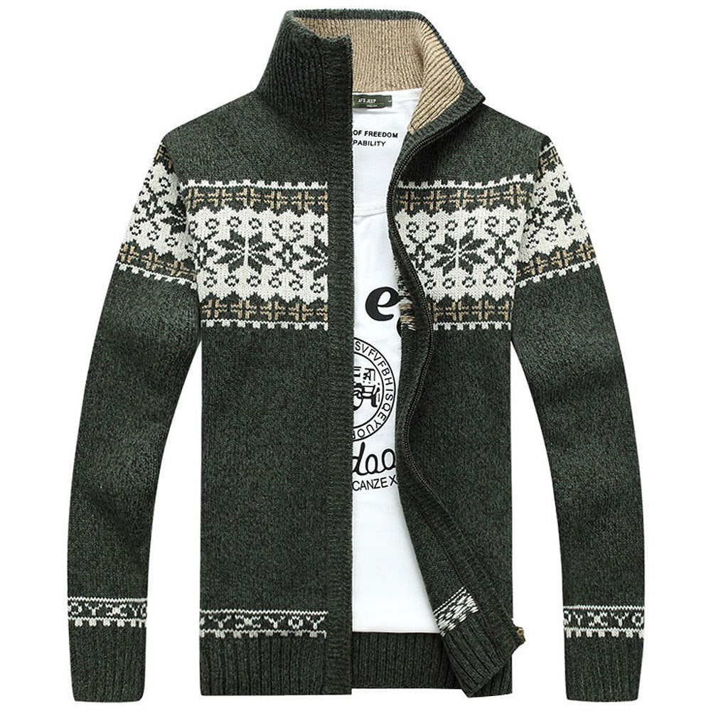 Edward Cooper | Snowflake Knitted Zip Cardigan